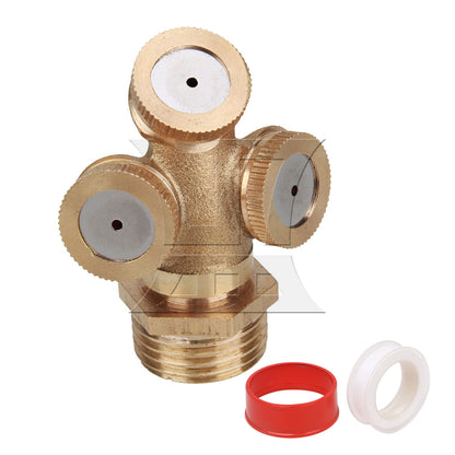 BQLZR Three Ways Sprayer 1/2" Male Thread Nozzle Spray Sprinkler Head For Graden