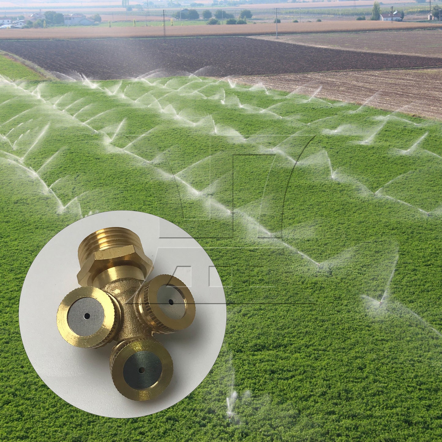 BQLZR Three Ways Sprayer 1/2" Male Thread Nozzle Spray Sprinkler Head For Graden