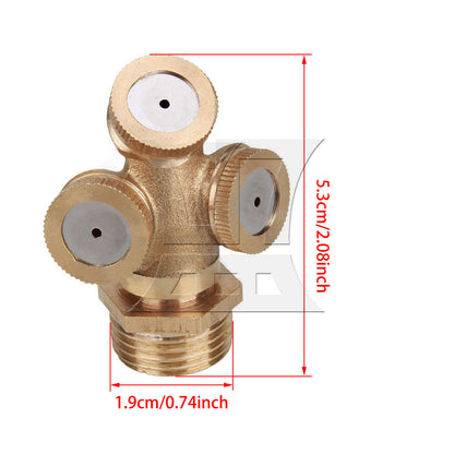 BQLZR Three Ways Sprayer 1/2" Male Thread Nozzle Spray Sprinkler Head For Graden