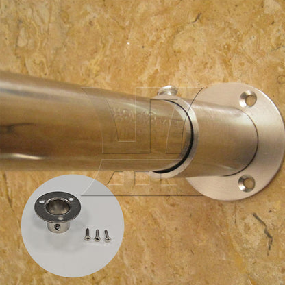 BQLZR 22mm Stainless Steel Pipe Flange Socket Rod Holder Fitting Bracket Hardware