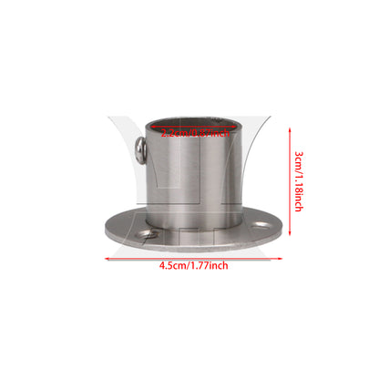 BQLZR 22mm Stainless Steel Pipe Flange Socket Rod Holder Fitting Bracket Hardware