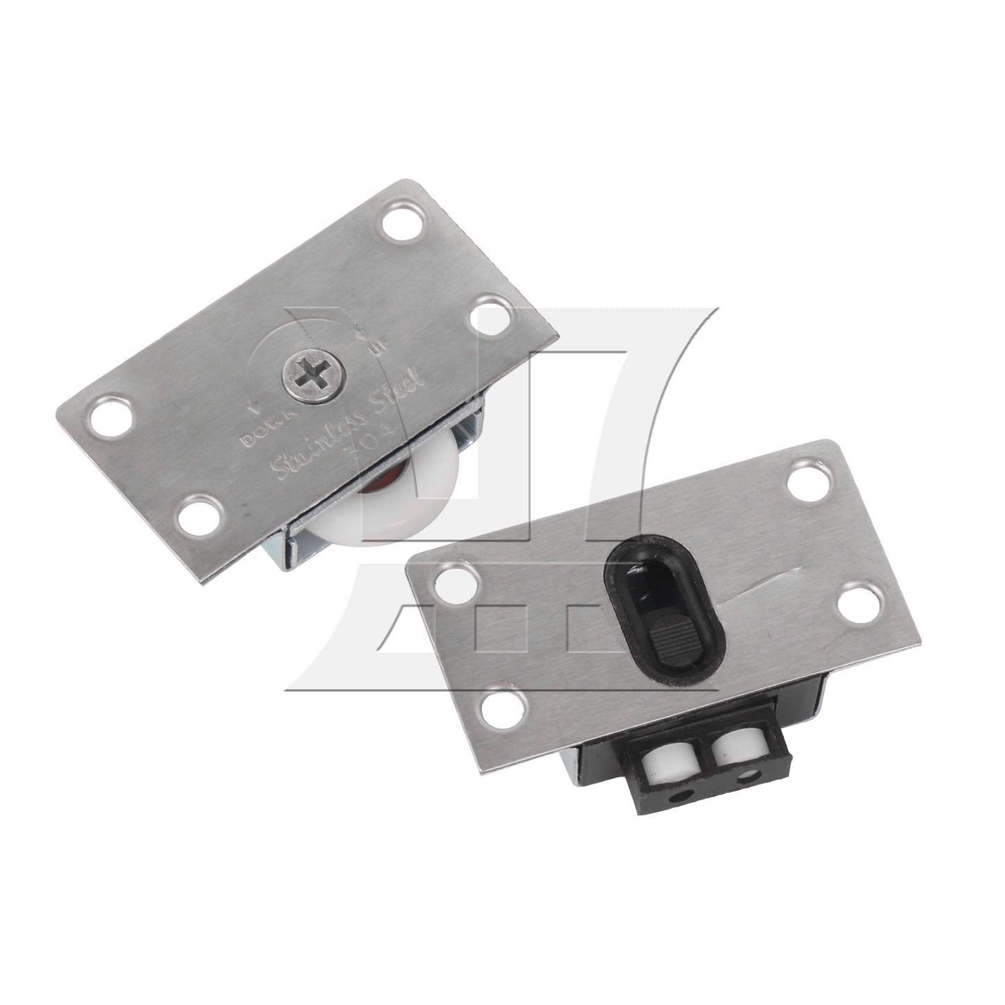 BQLZR Metal Furniture Closet Sliding Door Roller Wheel With Spring Loaded Catch