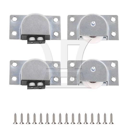 BQLZR Metal Furniture Closet Sliding Door Roller Wheel With Spring Loaded Catch