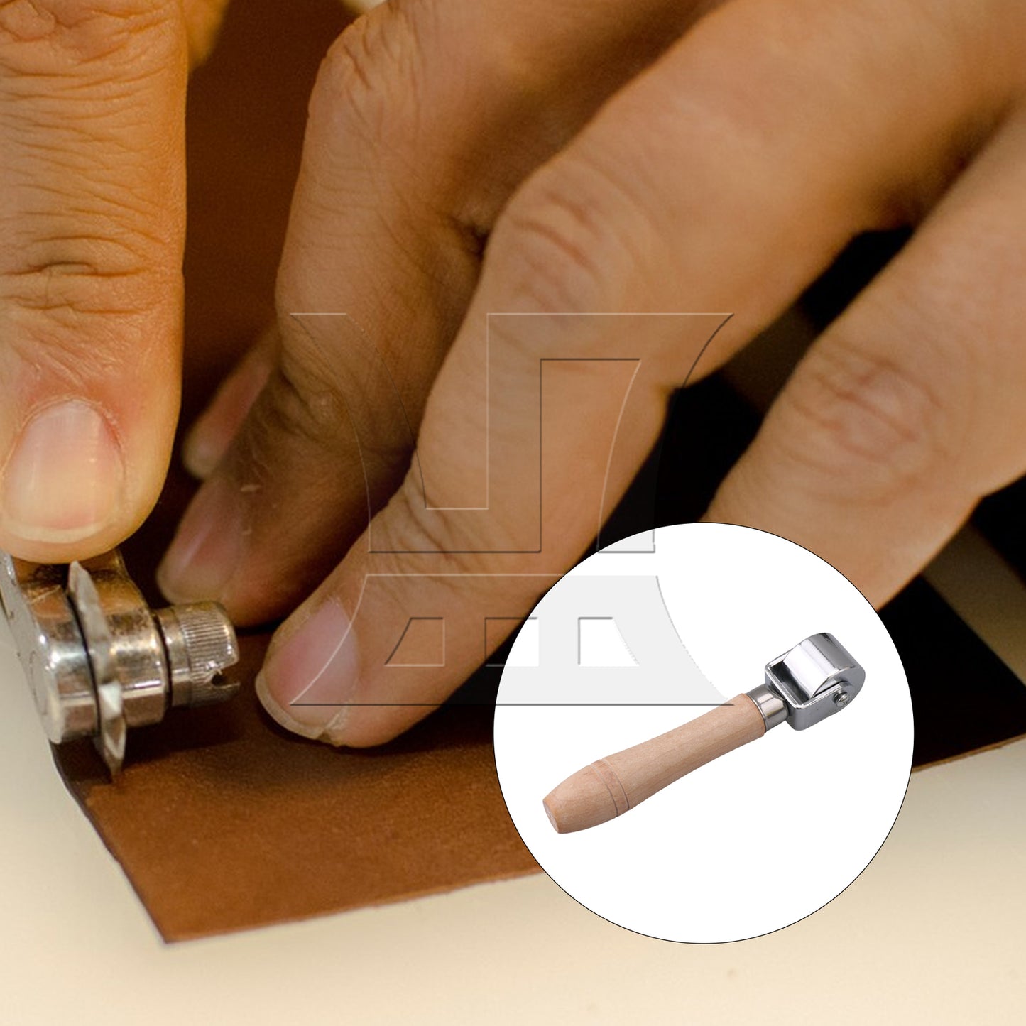 BQLZR Leather Craft 25mm Roller Length Leather Tools Glue Edges Crease Leather DIY