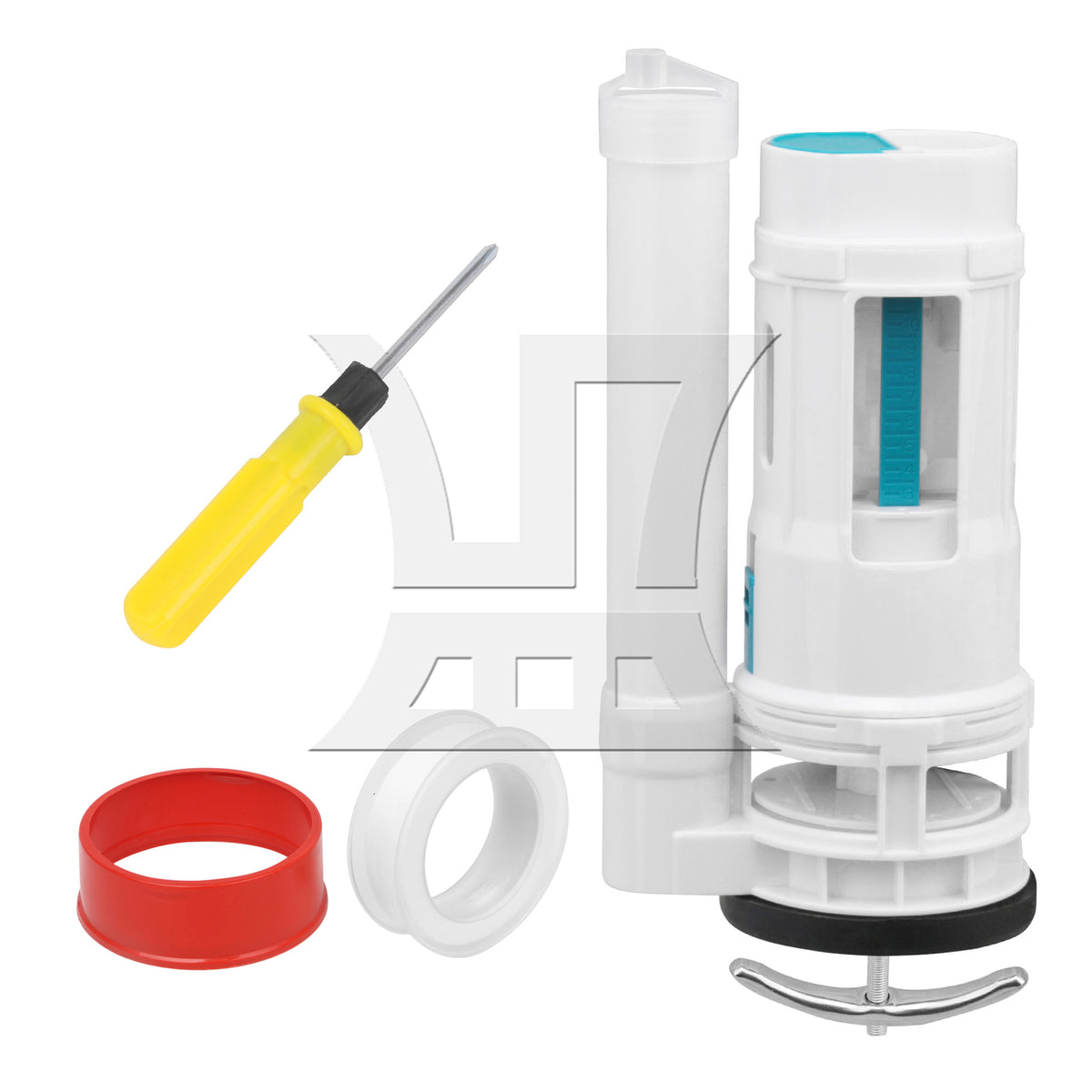 BQLZR Toilet Joined Water Tank Dual Flush Fill Drain Valve 7.09Inch Adjustable