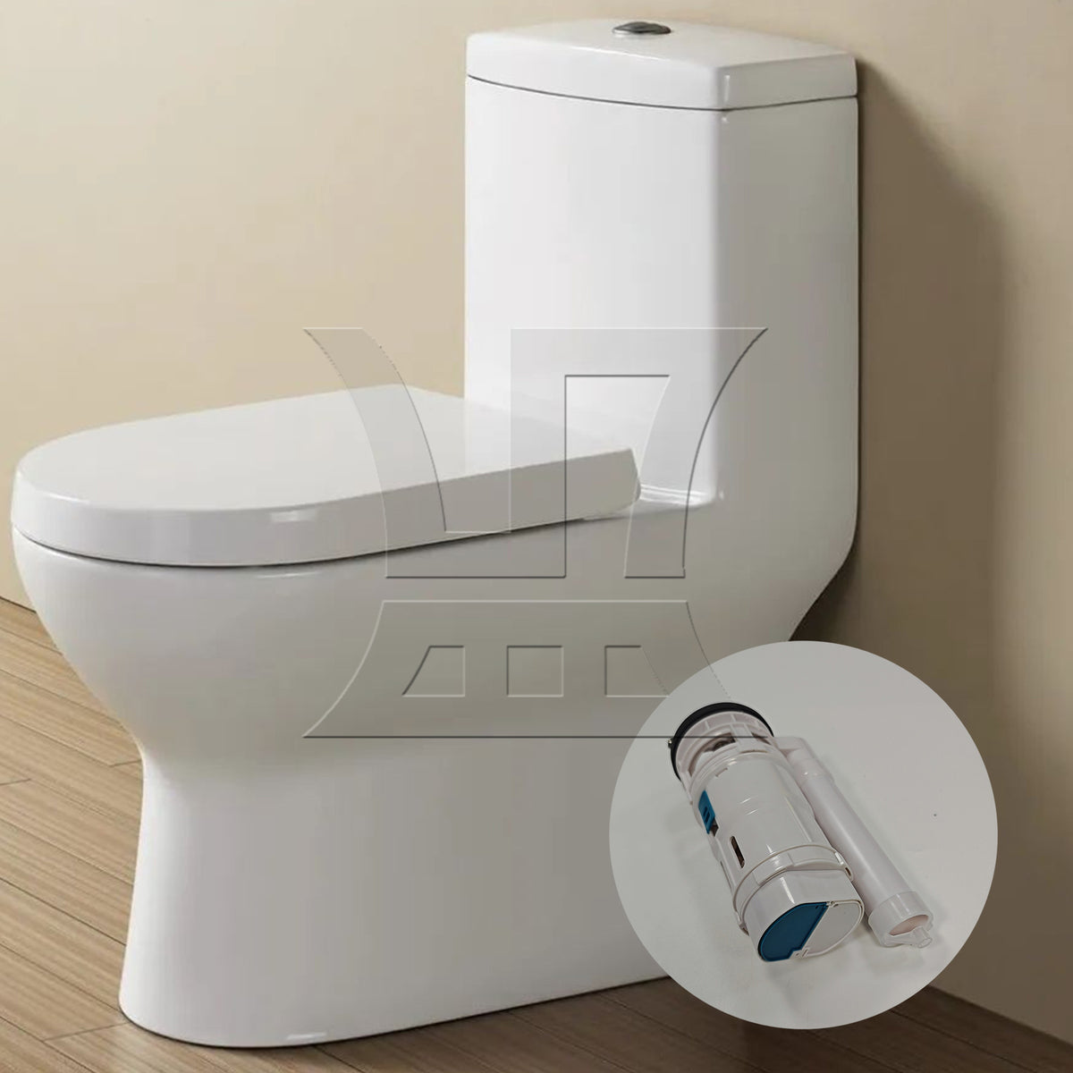 BQLZR Toilet Joined Water Tank Dual Flush Fill Drain Valve 7.09Inch Adjustable