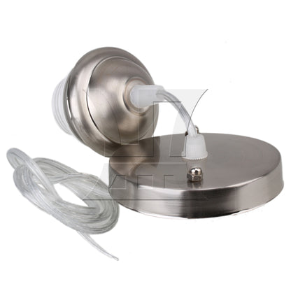 BQLZR Silver Lamp Cover Ceiling Rose Pendant Light Kit Set E27 Screw-mount Lamp Base