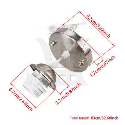 BQLZR Silver Lamp Cover Ceiling Rose Pendant Light Kit Set E27 Screw-mount Lamp Base