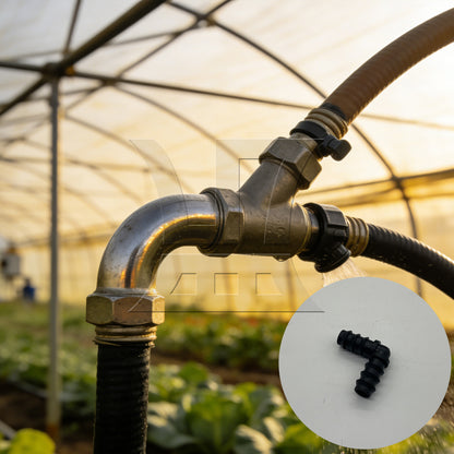 BQLZR Barbed Elbow Connector Agricultural Garden Irrigation Fitting 15.5mm Dia