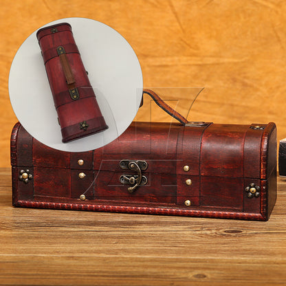 BQLZR Exquisite Retro Wooden Gift Box Vintage Wine Storage Box Case Holder