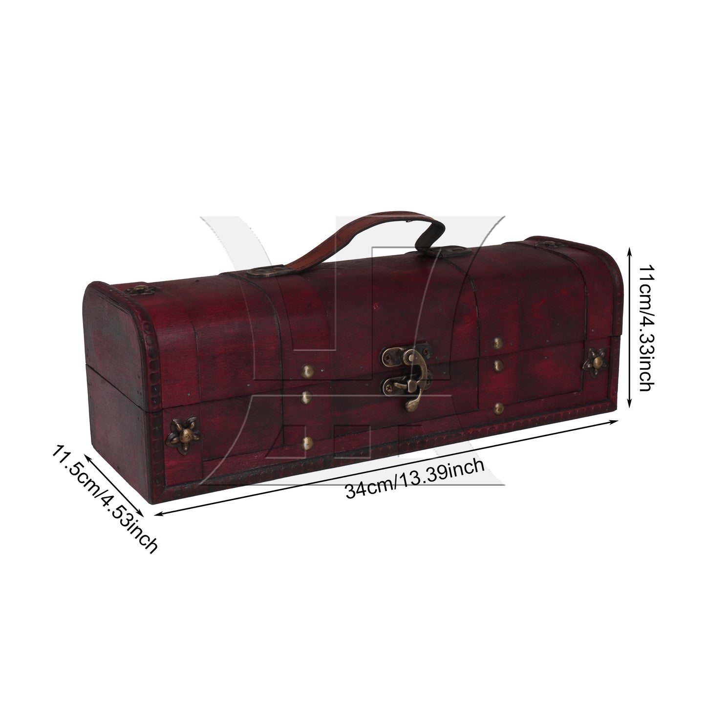 BQLZR Exquisite Retro Wooden Gift Box Vintage Wine Storage Box Case Holder