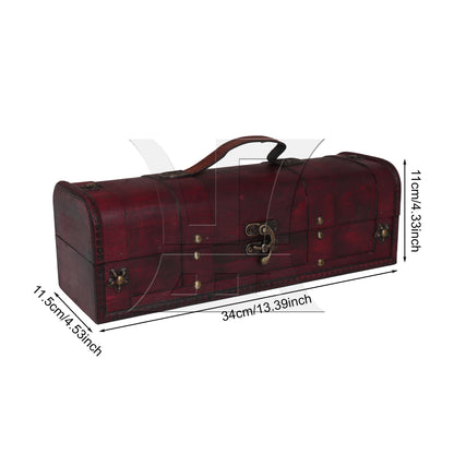 BQLZR Exquisite Retro Wooden Gift Box Vintage Wine Storage Box Case Holder