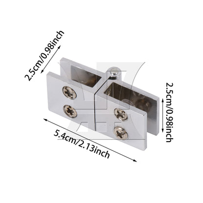 BQLZR 180 Degree Glass Door Cupboard Cabinet Clamp Hinge