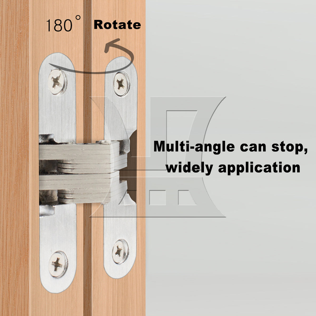 BQLZR 2pcs Hidden Stainless Steel Invisible Concealed Cross Hinge for Jewelry Box