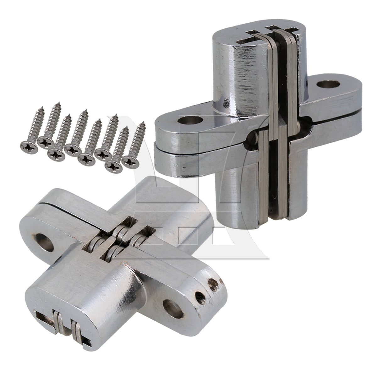 BQLZR 2pcs Hidden Stainless Steel Invisible Concealed Cross Hinge for Jewelry Box