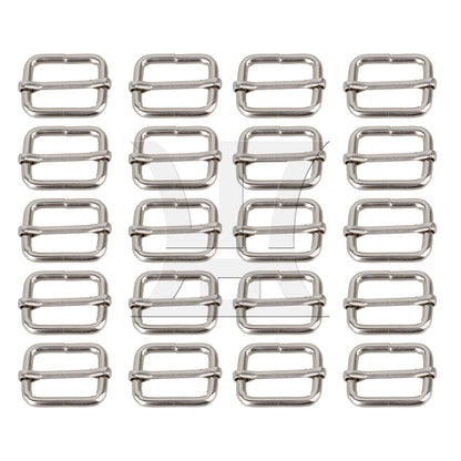 BQLZR  Metal Slides Tri-glides Wire-formed Roller Pin Buckles 25mm Strap Adjuster