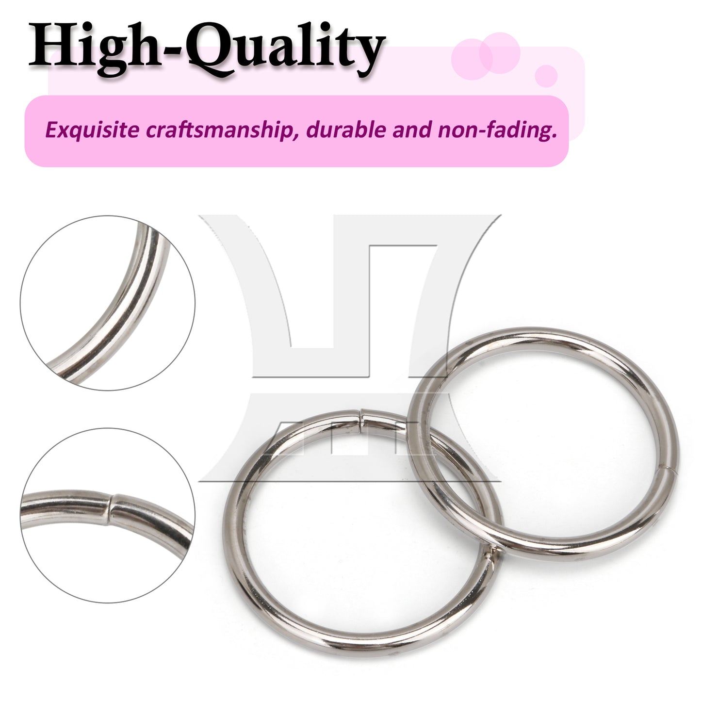 BQLZR  38mm Metal O-Ring O Ring Non Nickel Plated For Purse Making Craft
