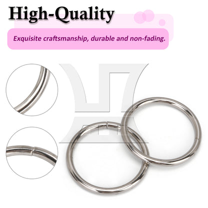BQLZR  38mm Metal O-Ring O Ring Non Nickel Plated For Purse Making Craft