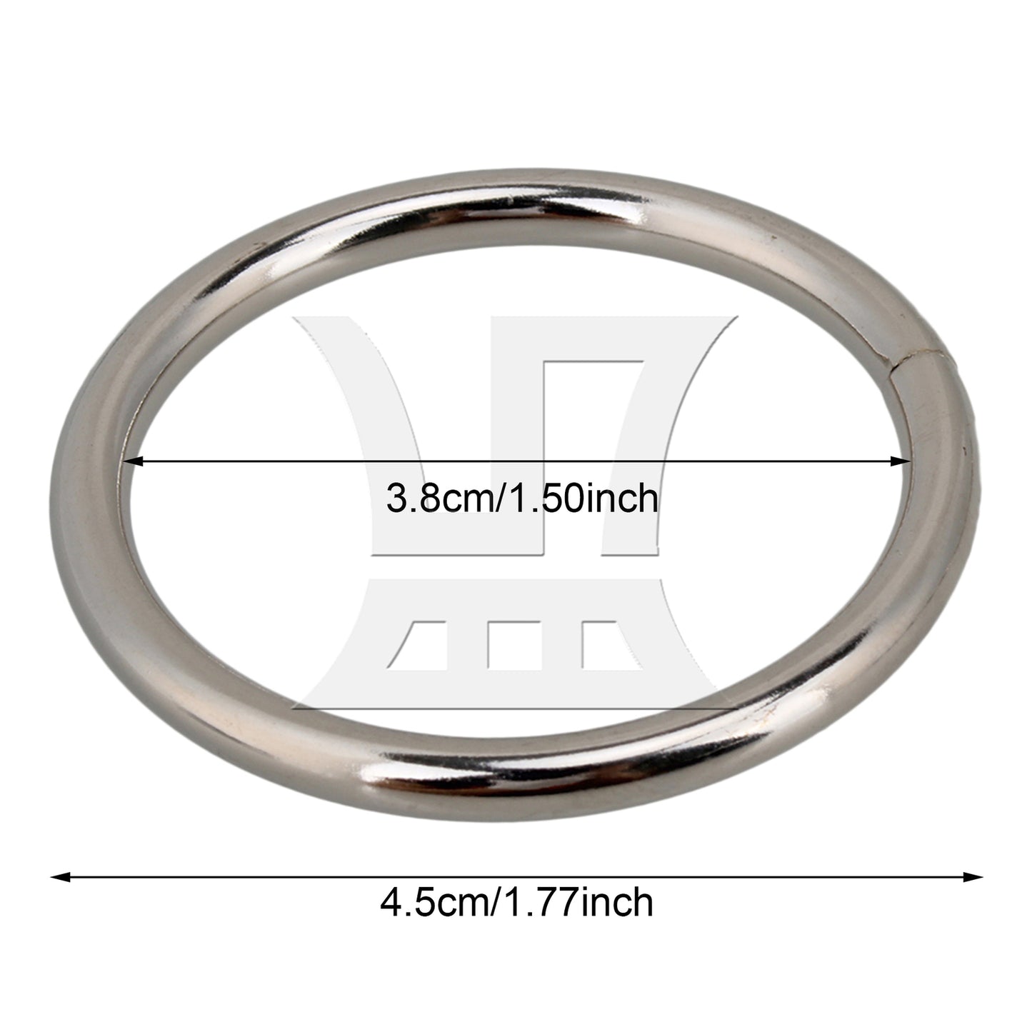 BQLZR  38mm Metal O-Ring O Ring Non Nickel Plated For Purse Making Craft