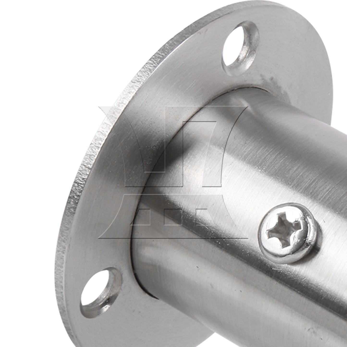 BQLZR  Silver Stainless Steel Closet Rod Flange Socket Holder For 25mm Pipe