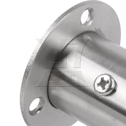 BQLZR  Silver Stainless Steel Closet Rod Flange Socket Holder For 25mm Pipe