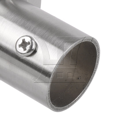 BQLZR  Silver Stainless Steel Closet Rod Flange Socket Holder For 25mm Pipe