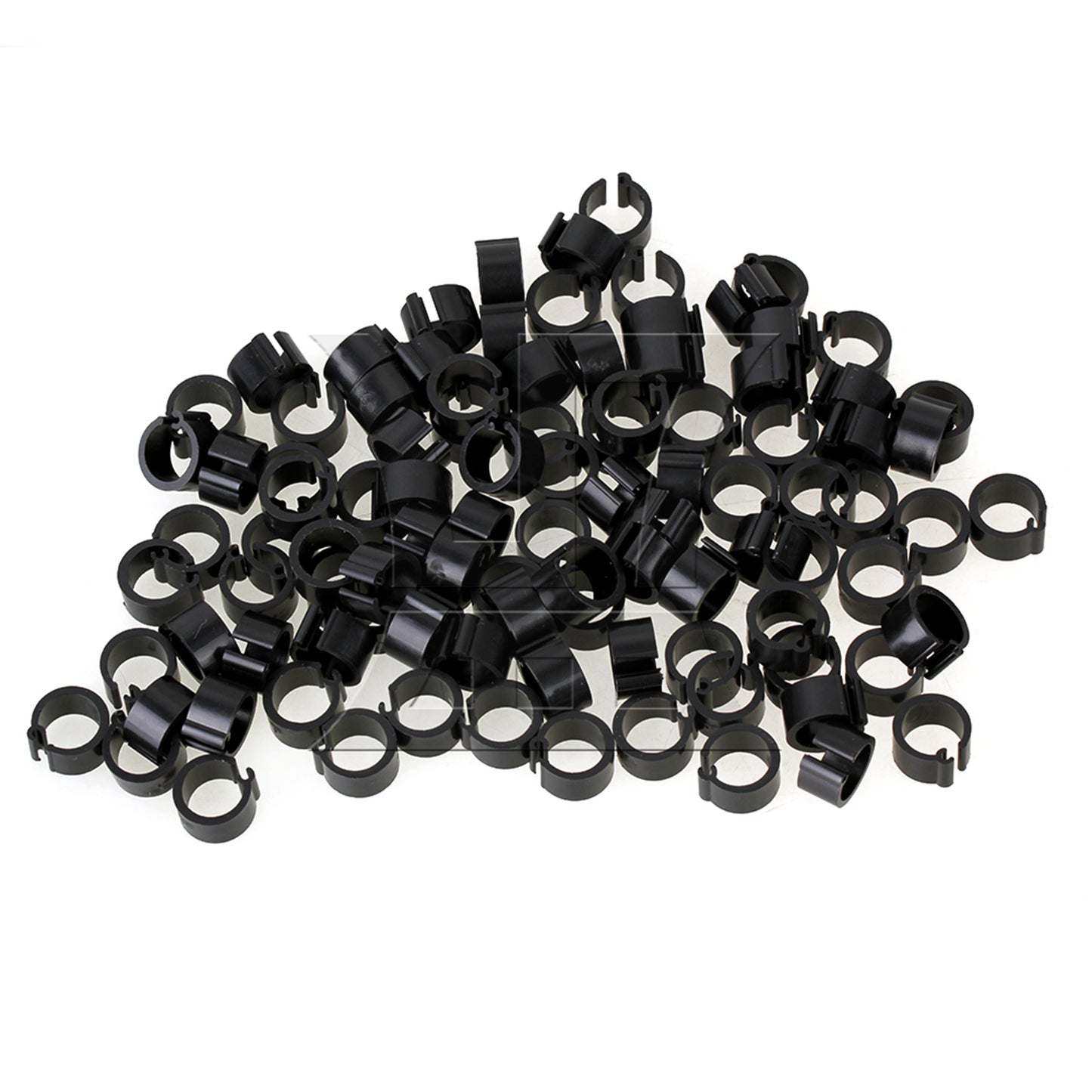BQLZR 100pcs Black Chicken Pigeon Leg Band Poultry Dove Bird Parrot Clip Ring 8mm