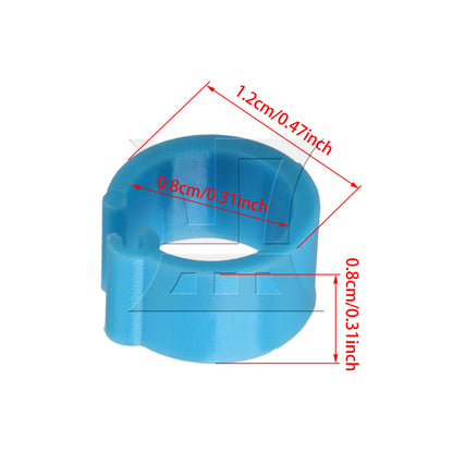 BQLZR 100pcs Blue Plastic Poultry Leg Bands Bird Chicks Ducks Clip-on Rings 8mm