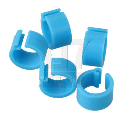 BQLZR 100pcs Blue Plastic Poultry Leg Bands Bird Chicks Ducks Clip-on Rings 8mm