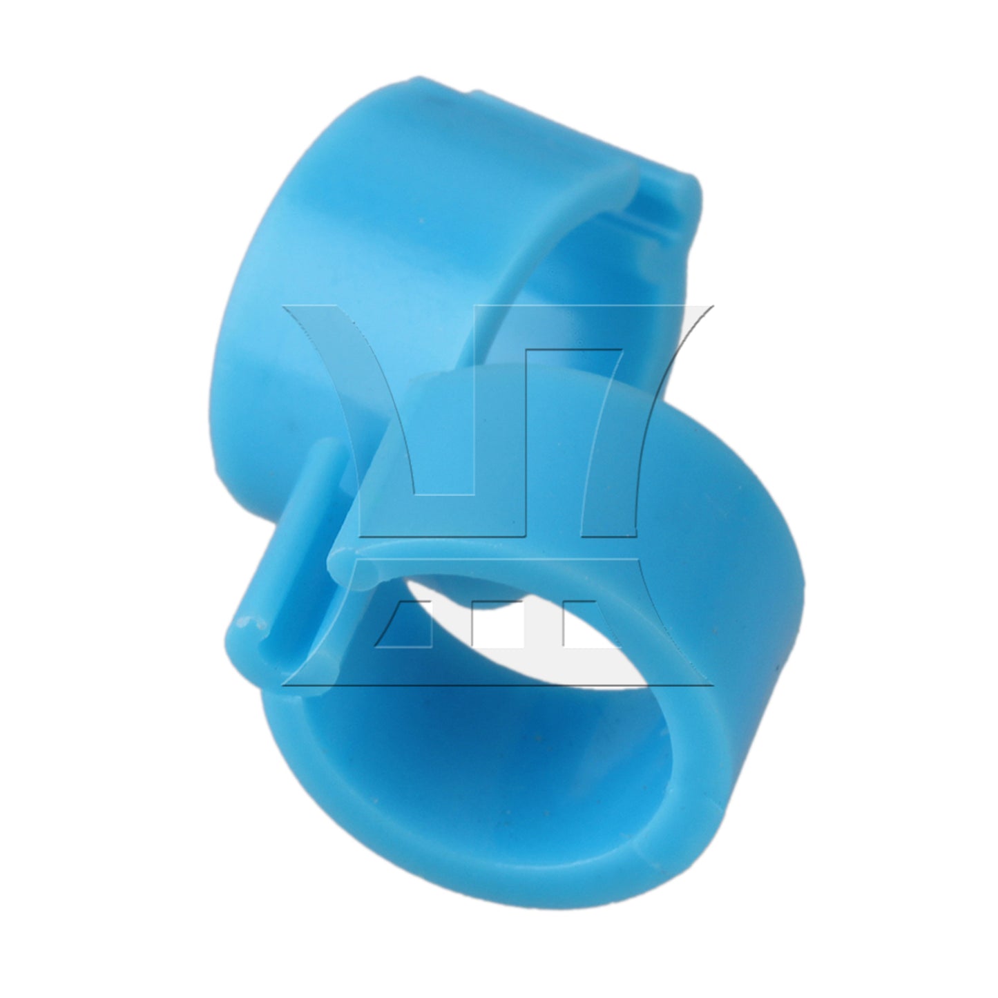 BQLZR 100pcs Blue Plastic Poultry Leg Bands Bird Chicks Ducks Clip-on Rings 8mm