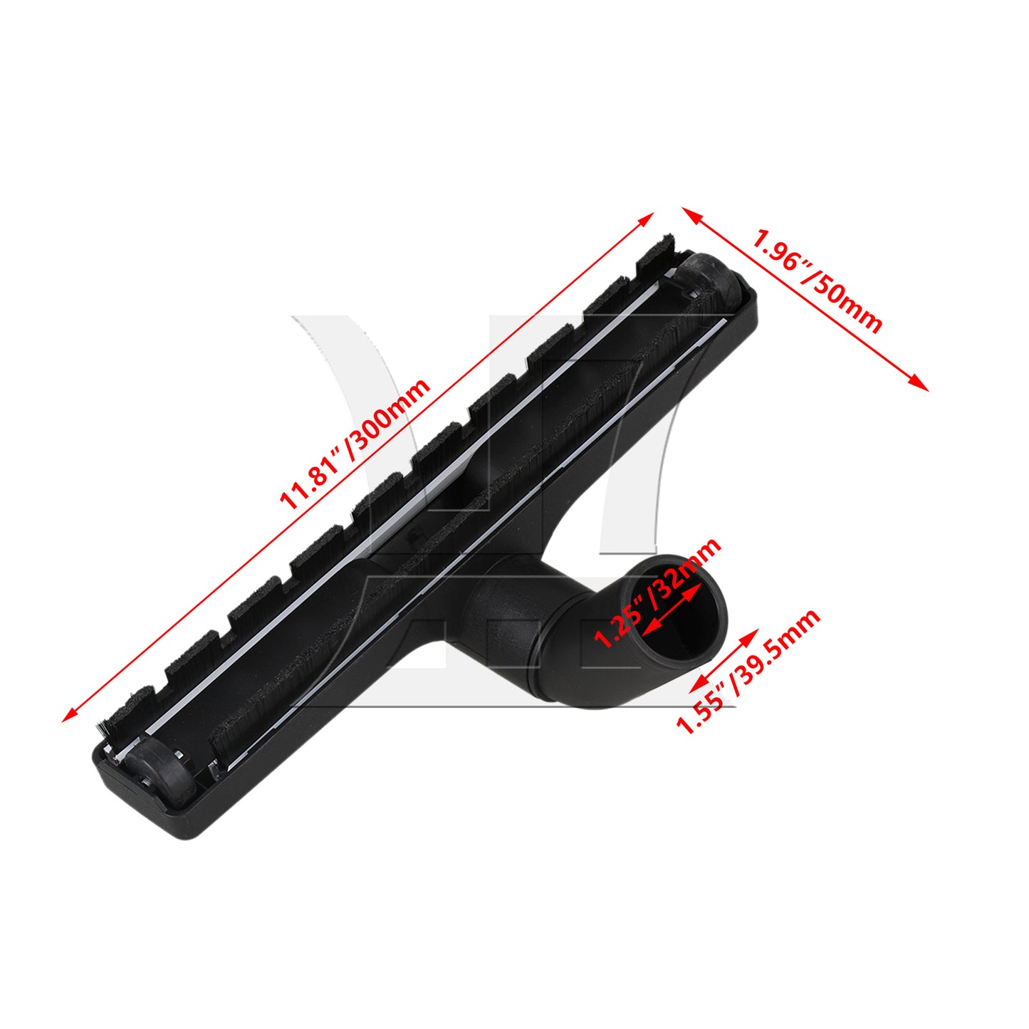 BQLZR 32mm Inner Dia Vacuum Attachment 360 Floor Brush Tool with Wheel 30x5cm