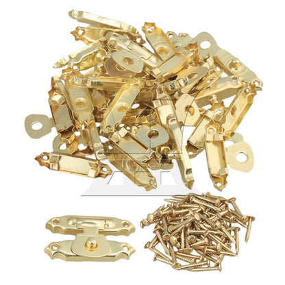 BQLZR 20pcs Mini Jewelry Chest Box Buckles Toggle Hasp Iron Latch Catch Clasp Golden