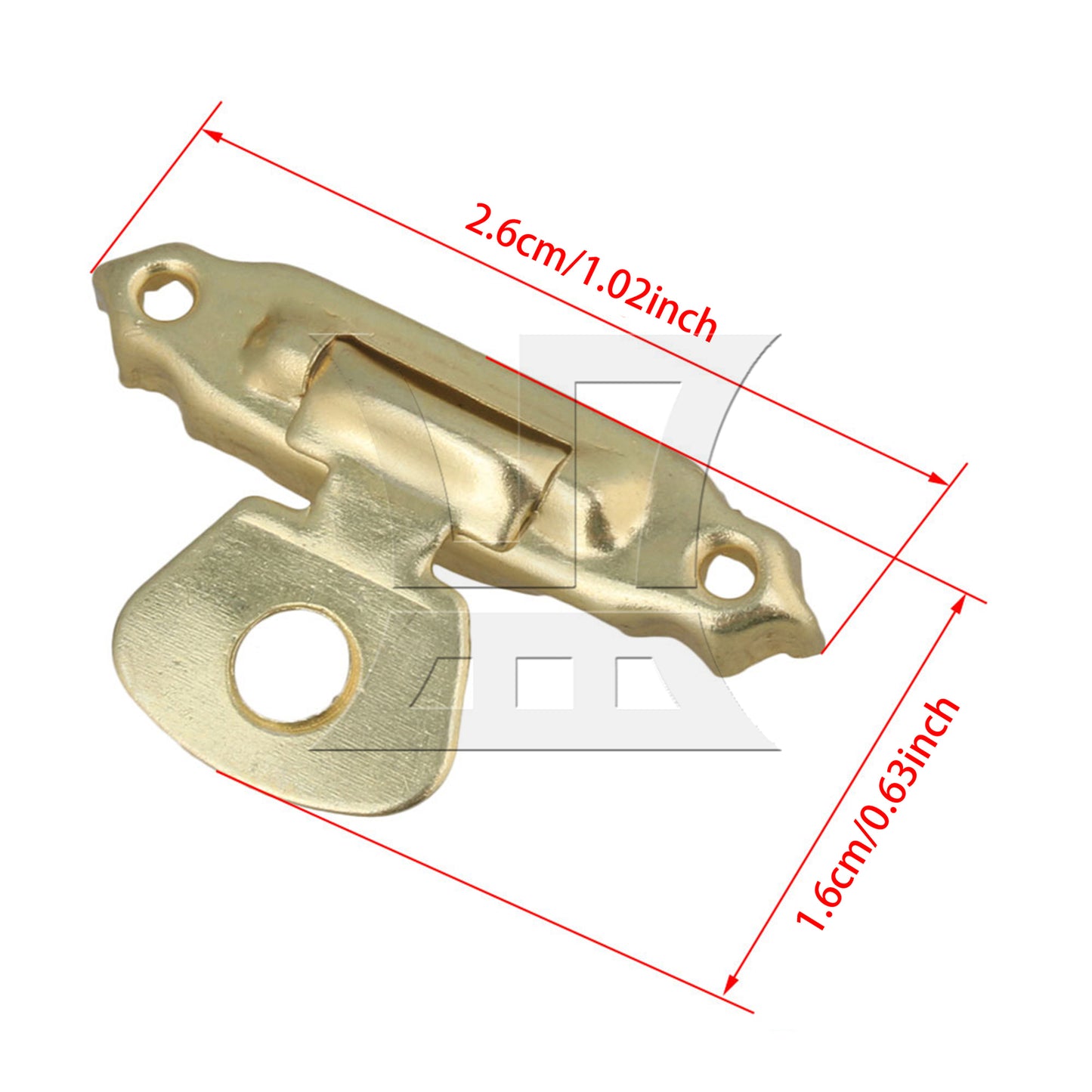 BQLZR 20pcs Mini Jewelry Chest Box Buckles Toggle Hasp Iron Latch Catch Clasp Golden