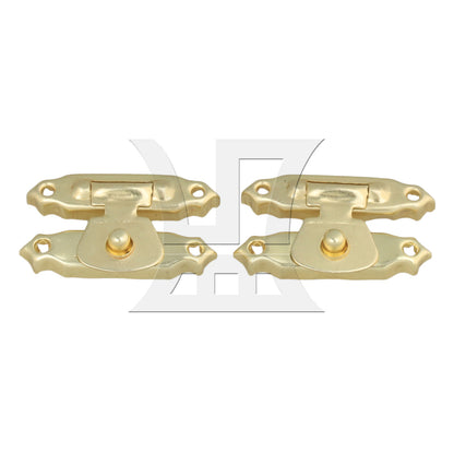 BQLZR 20pcs Mini Jewelry Chest Box Buckles Toggle Hasp Iron Latch Catch Clasp Golden