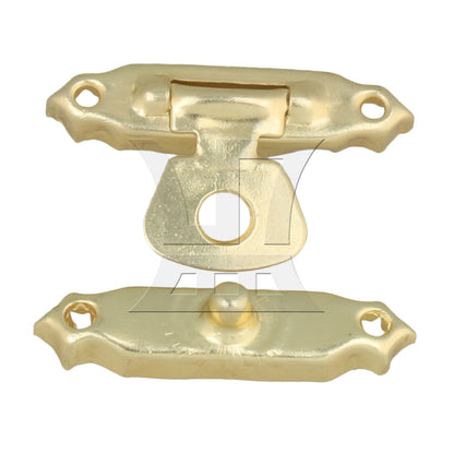 BQLZR 20pcs Mini Jewelry Chest Box Buckles Toggle Hasp Iron Latch Catch Clasp Golden