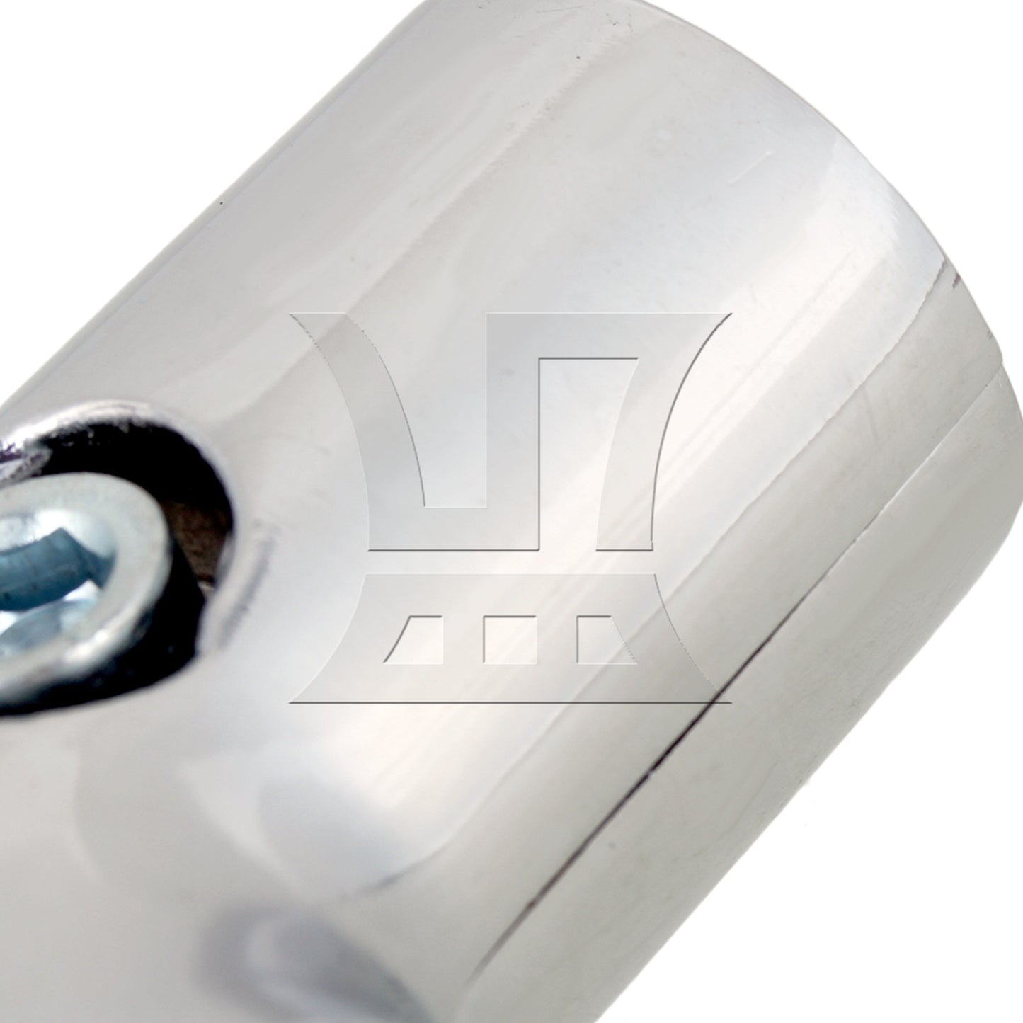 BQLZR 25mm Shelf Display Rack Scaffold Tube Connector Aluminum Tee Pipe Fitting Silver