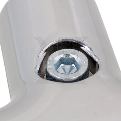 BQLZR 25mm Shelf Display Rack Scaffold Tube Connector Aluminum Tee Pipe Fitting Silver