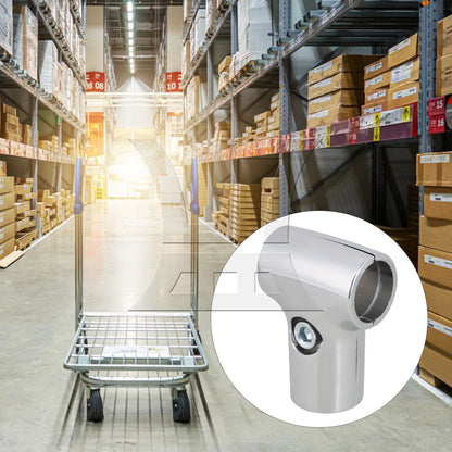 BQLZR 25mm Shelf Display Rack Scaffold Tube Connector Aluminum Tee Pipe Fitting Silver