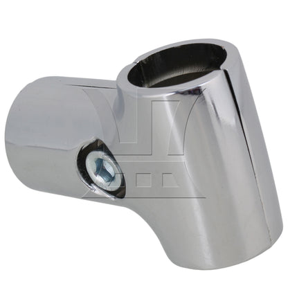 BQLZR 25mm Shelf Display Rack Scaffold Tube Connector Aluminum Tee Pipe Fitting Silver