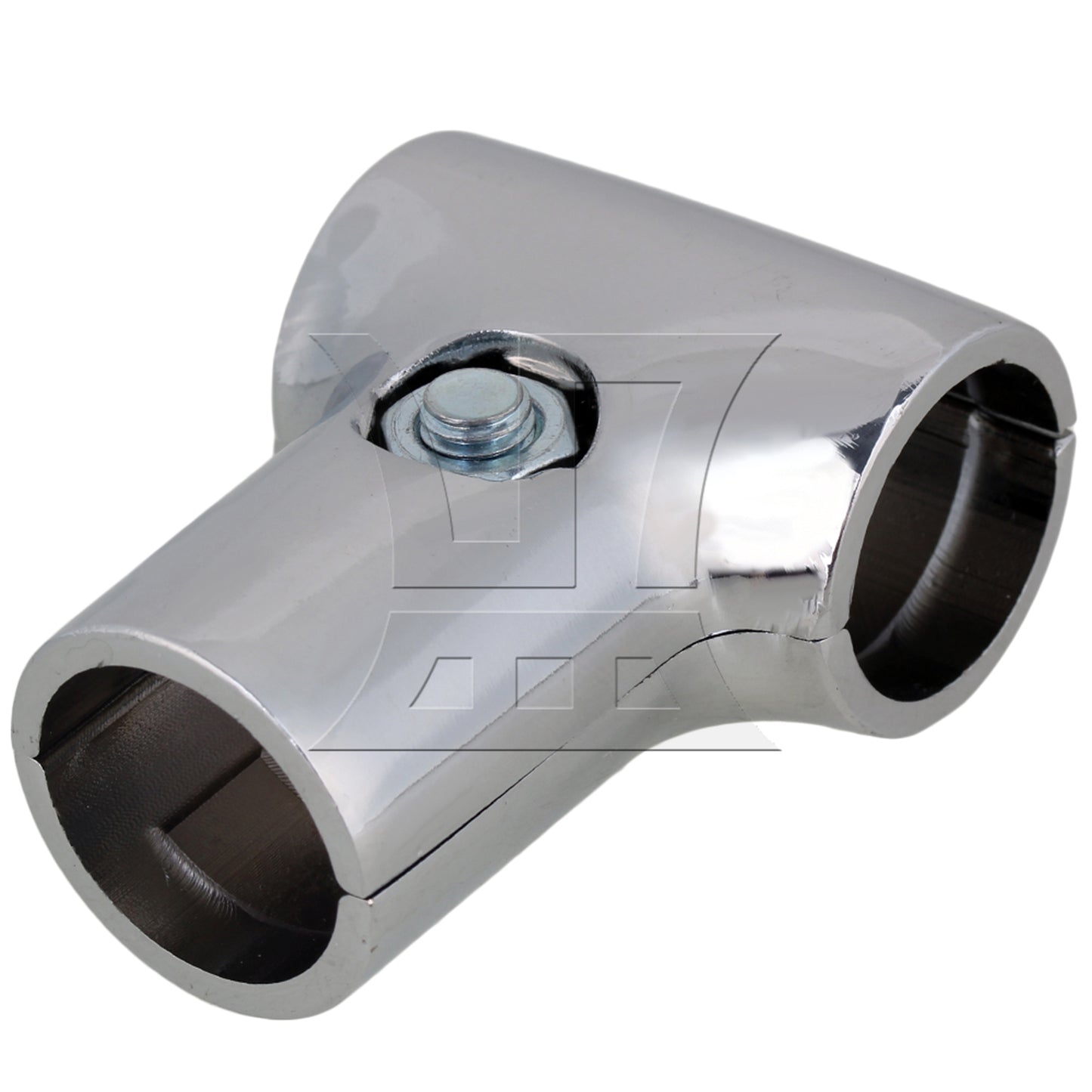 BQLZR 25mm Shelf Display Rack Scaffold Tube Connector Aluminum Tee Pipe Fitting Silver