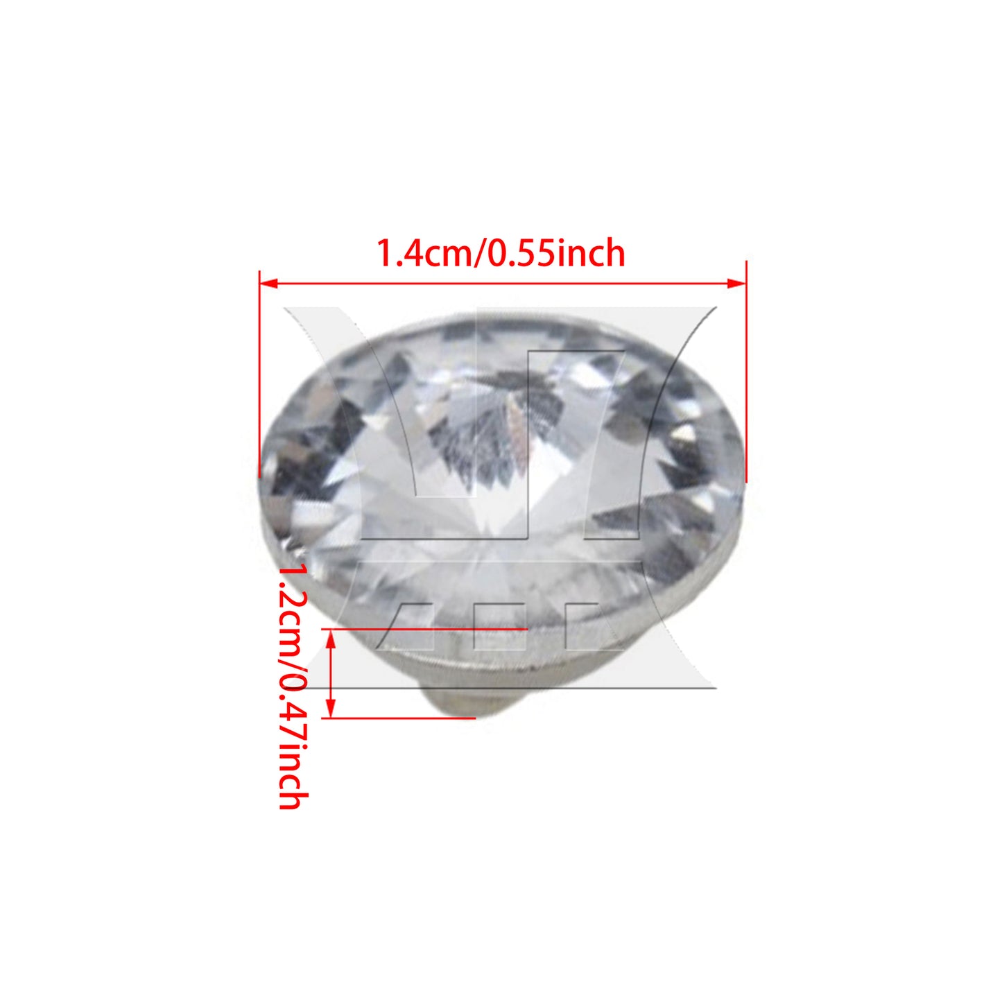 BQLZR 14mm DIY Rhinestone Sew On Upholstery Crystal Sofa Headboard Buttons 20pcs Dia