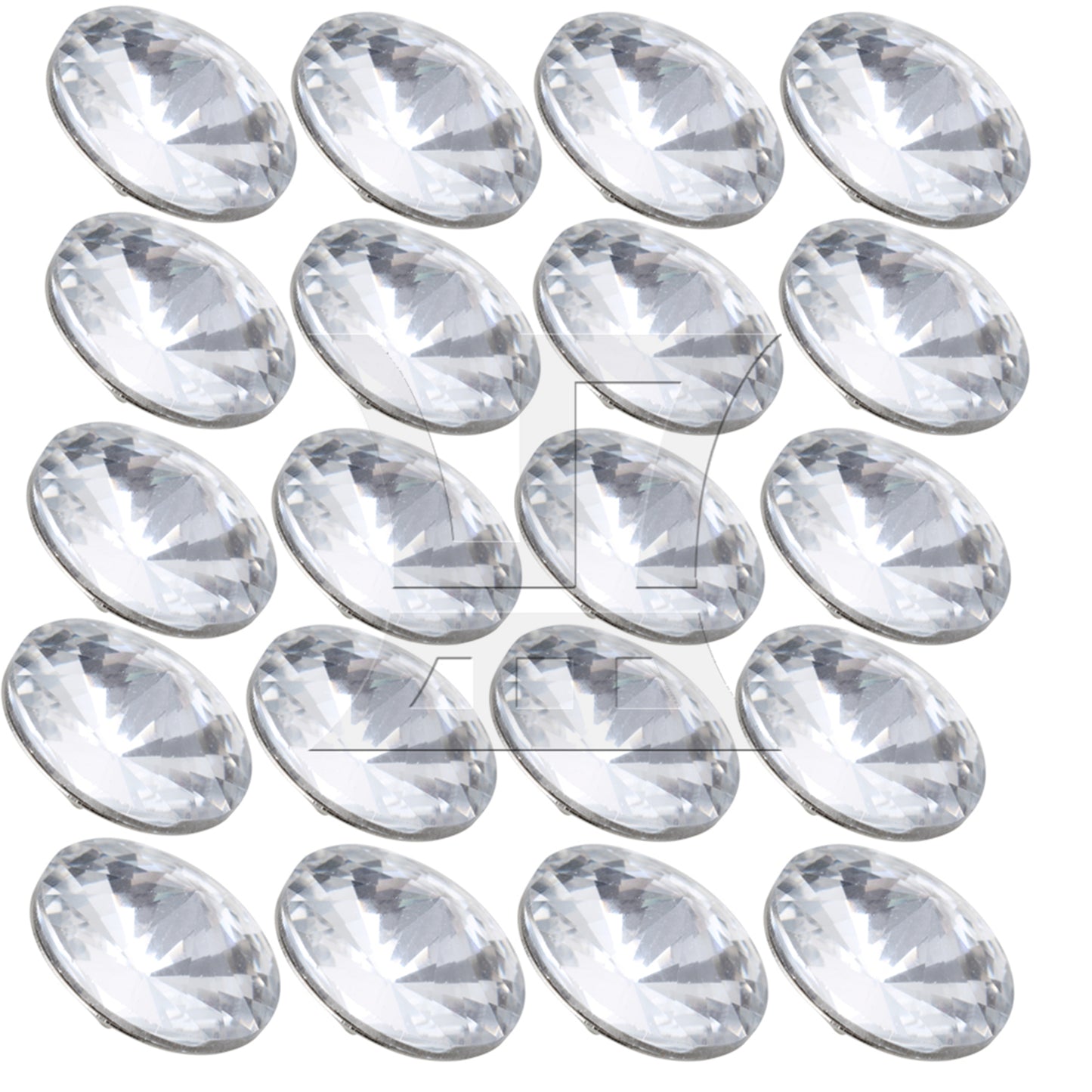 BQLZR 20 Pieces Crystal Upholstery Buttons 30mm Round Satellite Stone DIY Decorative