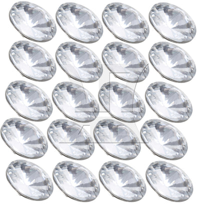 BQLZR 20 Pieces Crystal Upholstery Buttons 30mm Round Satellite Stone DIY Decorative