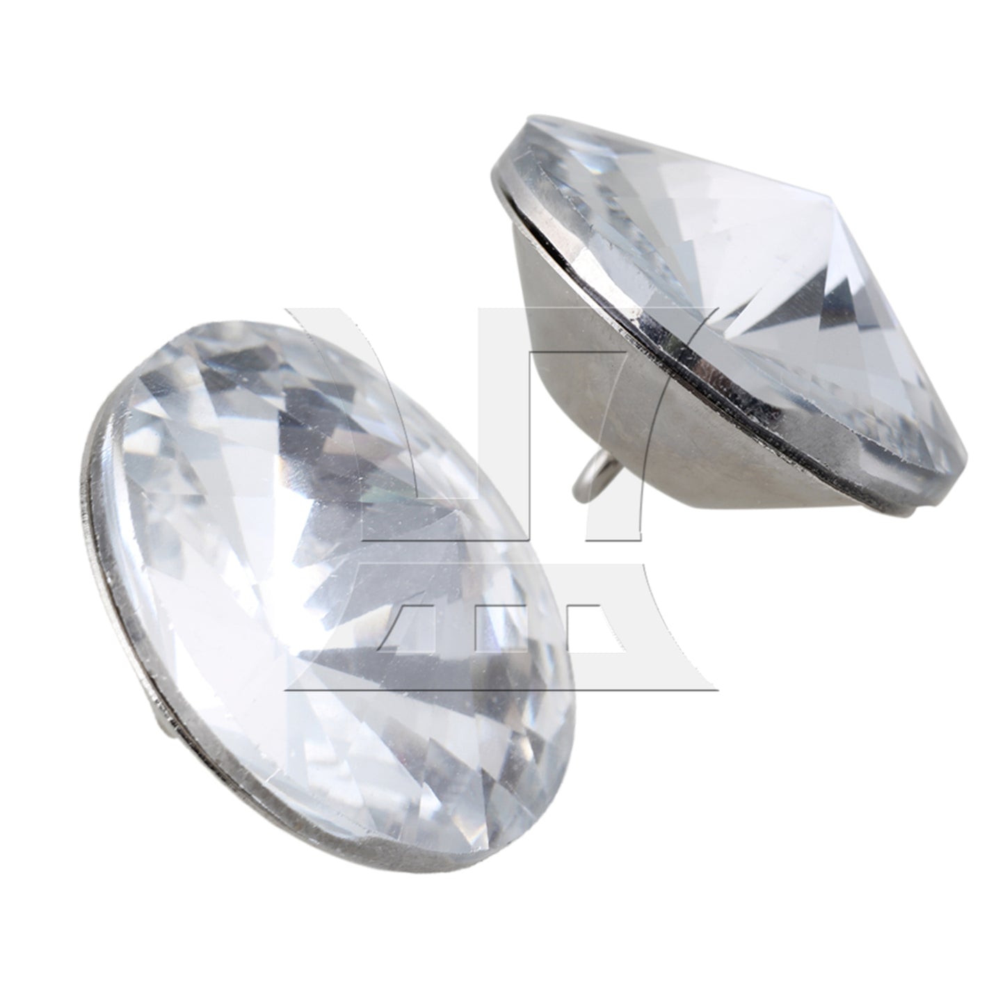 BQLZR 20 Pieces Crystal Upholstery Buttons 30mm Round Satellite Stone DIY Decorative