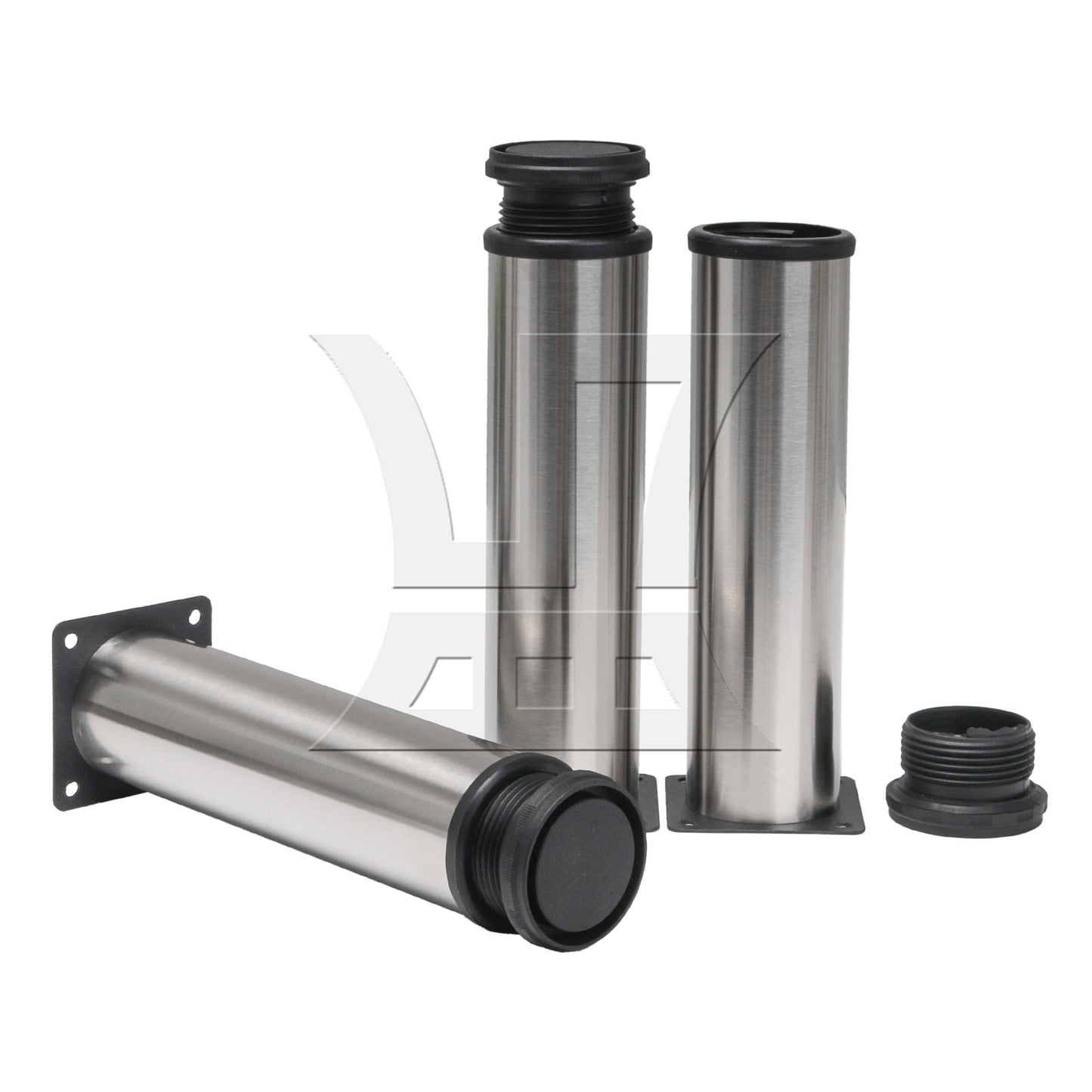 BQLZR Adjustable Stainless Steel Furniture Legs w/ Feet Pad 1.97" x 7.87"