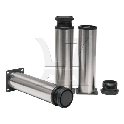 BQLZR Adjustable Stainless Steel Furniture Legs w/ Feet Pad 1.97" x 7.87"