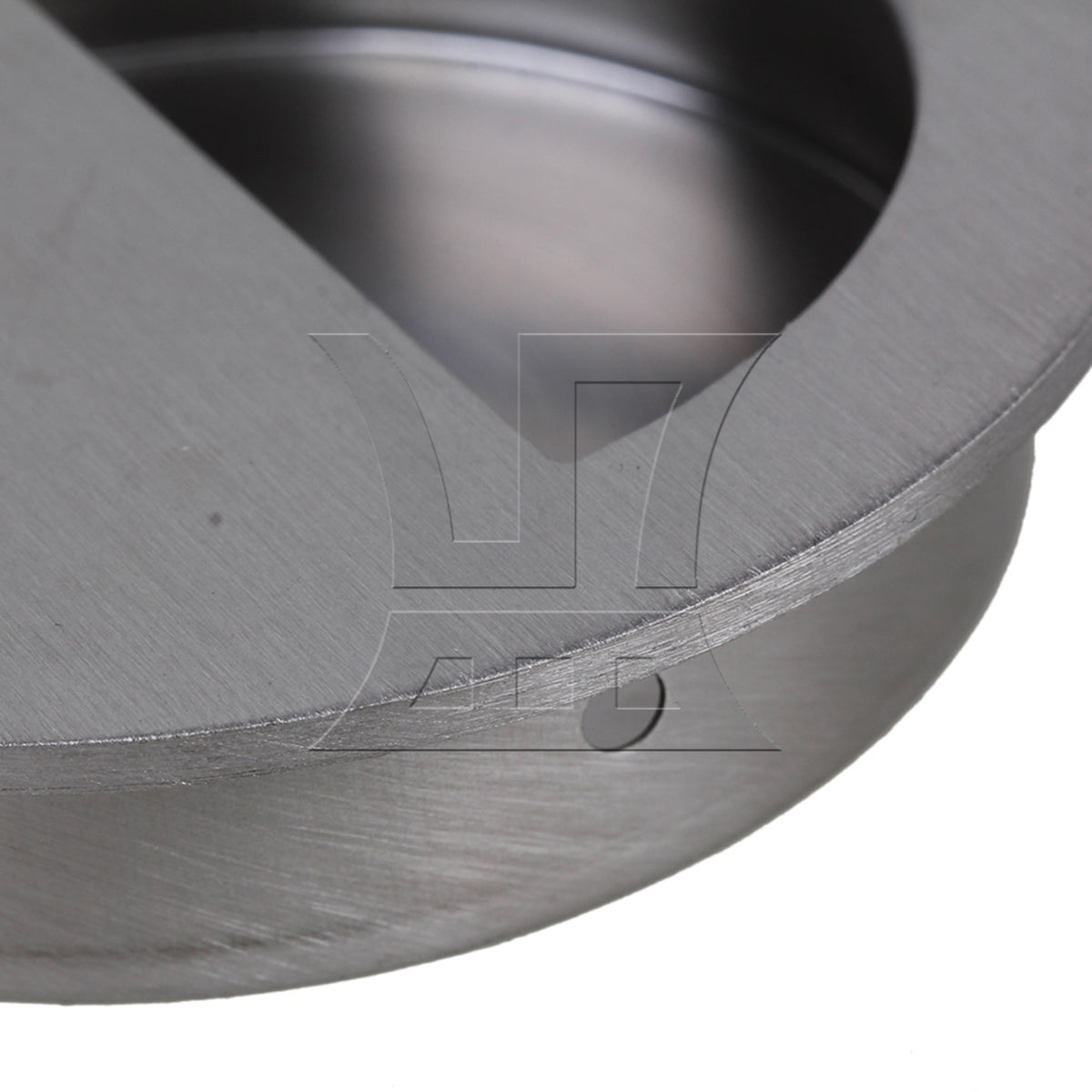BQLZR Silver Circle Flush Concealed 304 Stainless Steel Closet Knob OD 70mm/2.76"