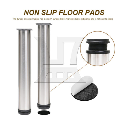 BQLZR  50x350mm Adjustable Cabinet Coffee Table Leg Stainless Steel w/ Screws