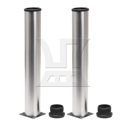 BQLZR  50x350mm Adjustable Cabinet Coffee Table Leg Stainless Steel w/ Screws