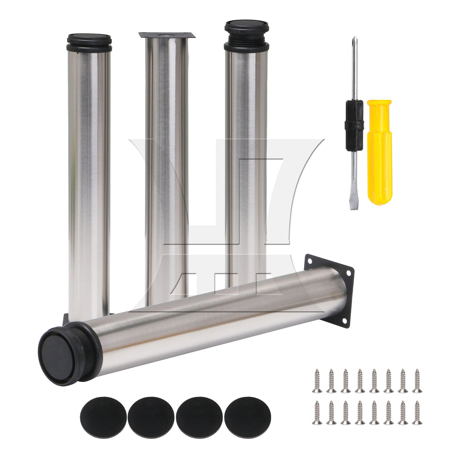 BQLZR  50x350mm Adjustable Cabinet Coffee Table Leg Stainless Steel w/ Screws